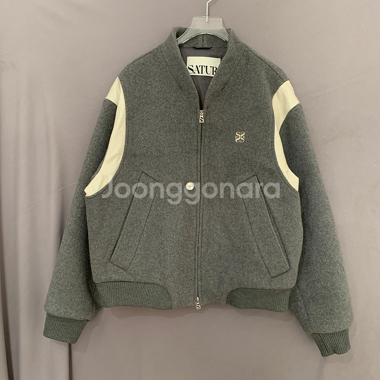 XL SATUR 세터 퍼시 칼라리스 바시티 자켓--1