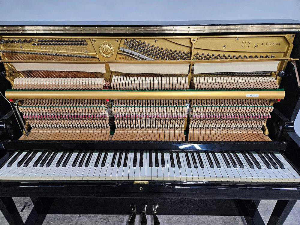 야마하피아노 U-1블랙 made in japan--9