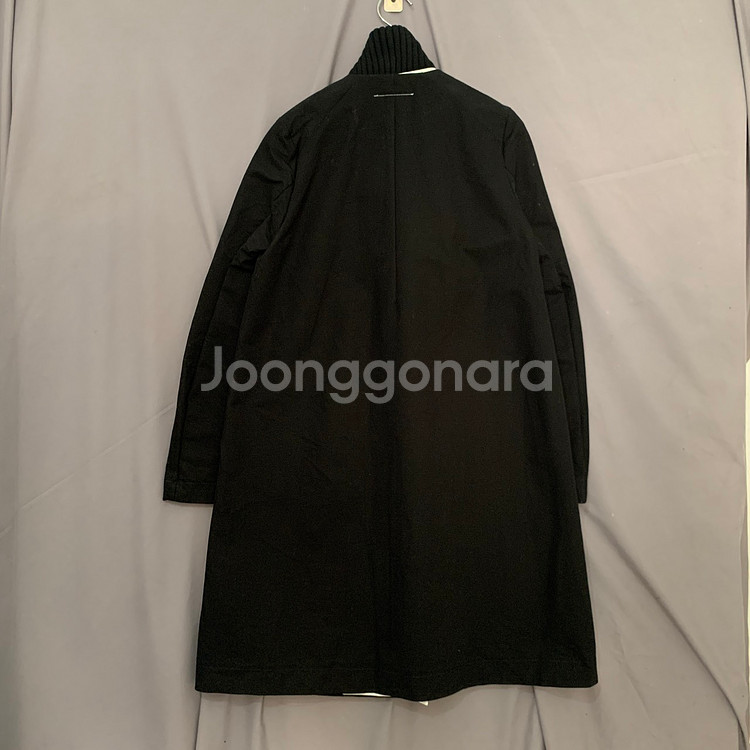 42 MM6 메종 마르지엘라 니트 리브 카라 블랙 코트--1