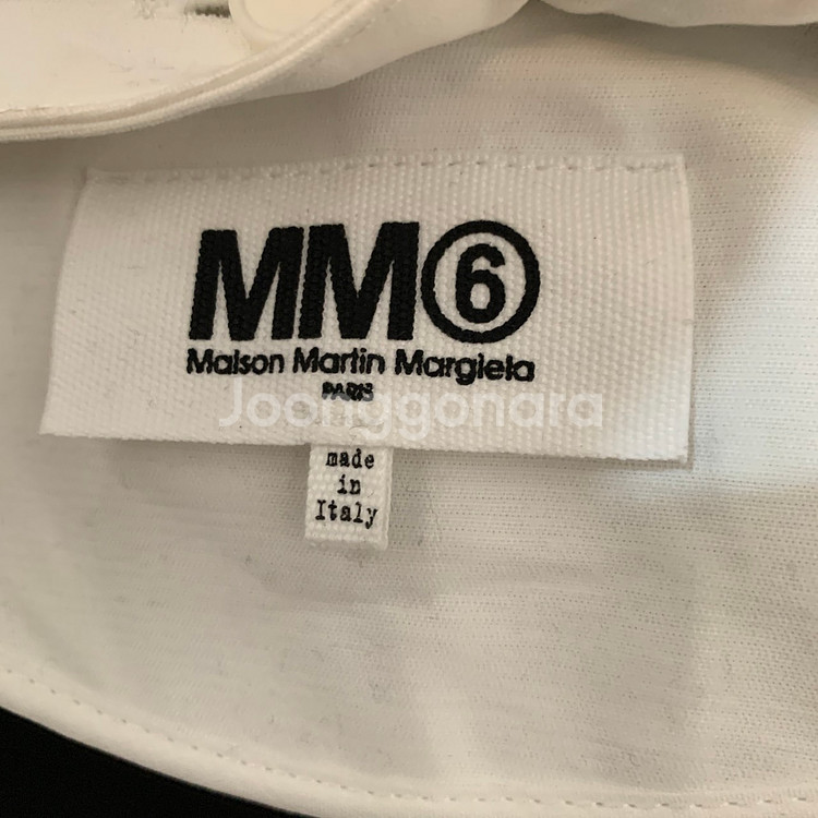 42 MM6 메종 마르지엘라 니트 리브 카라 블랙 코트--5