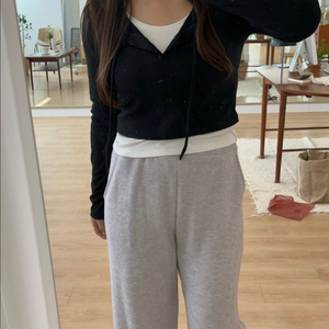 하티66 코지 레이어드 티셔츠 새상품