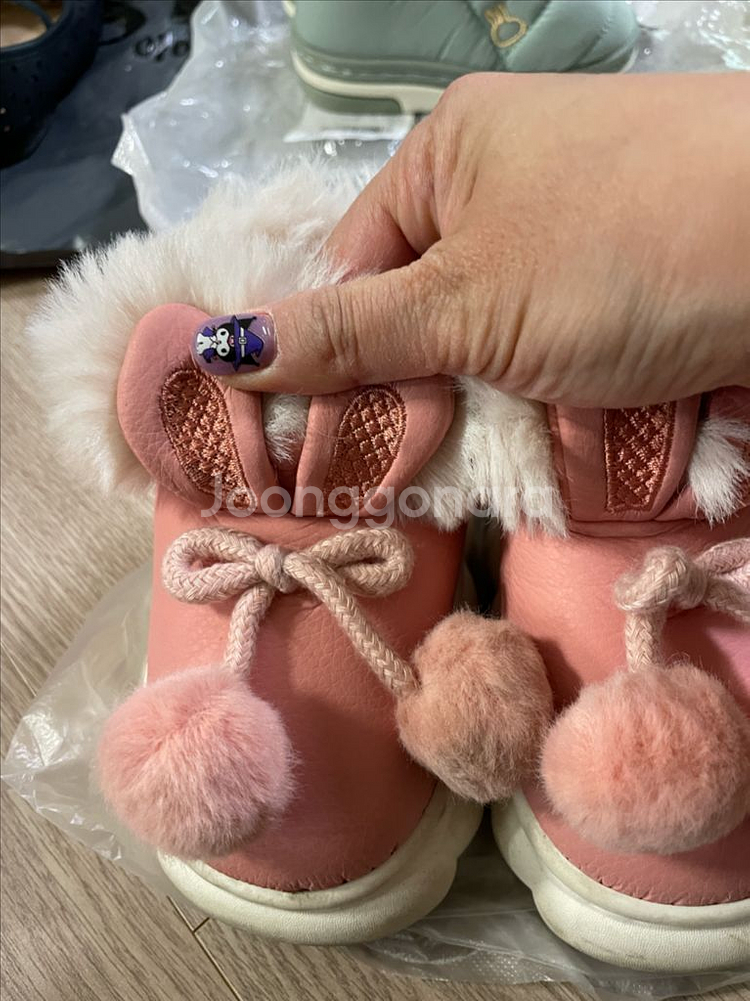 여아 겨울 털부츠 / 140사이즈--1