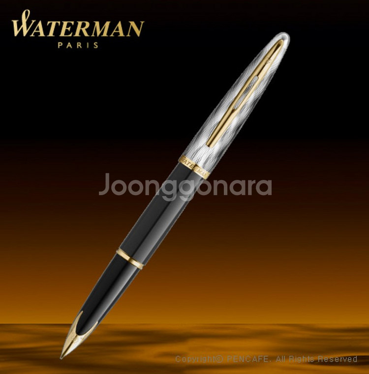 [리플렉션 오브 파리] 까렌 디럭스 메탈& 블랙 GT 18K F촉 만년필--2