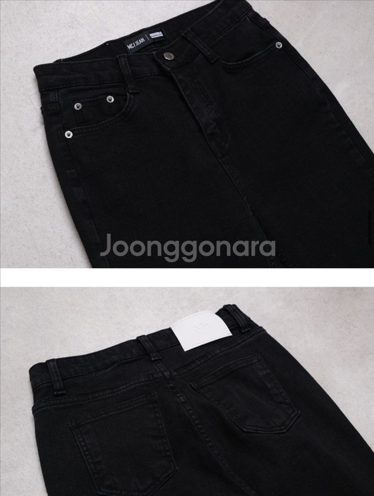 밀리언코르 하이웨스트 부츠컷 데님 블랙 M--2