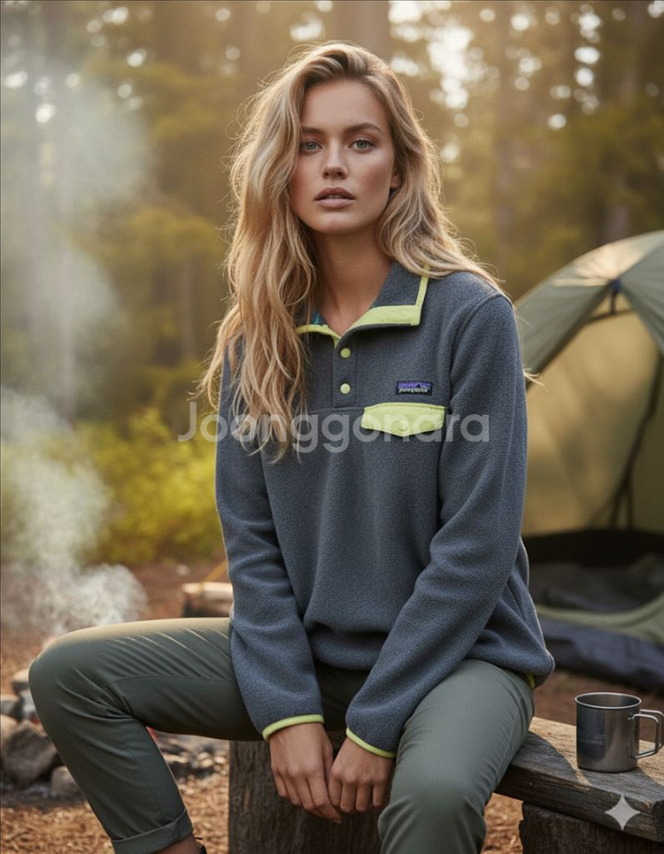 파타고니아 초레어 빈티지 신칠라 아노락 자켓 그레이/옐로우 우먼스 S--6