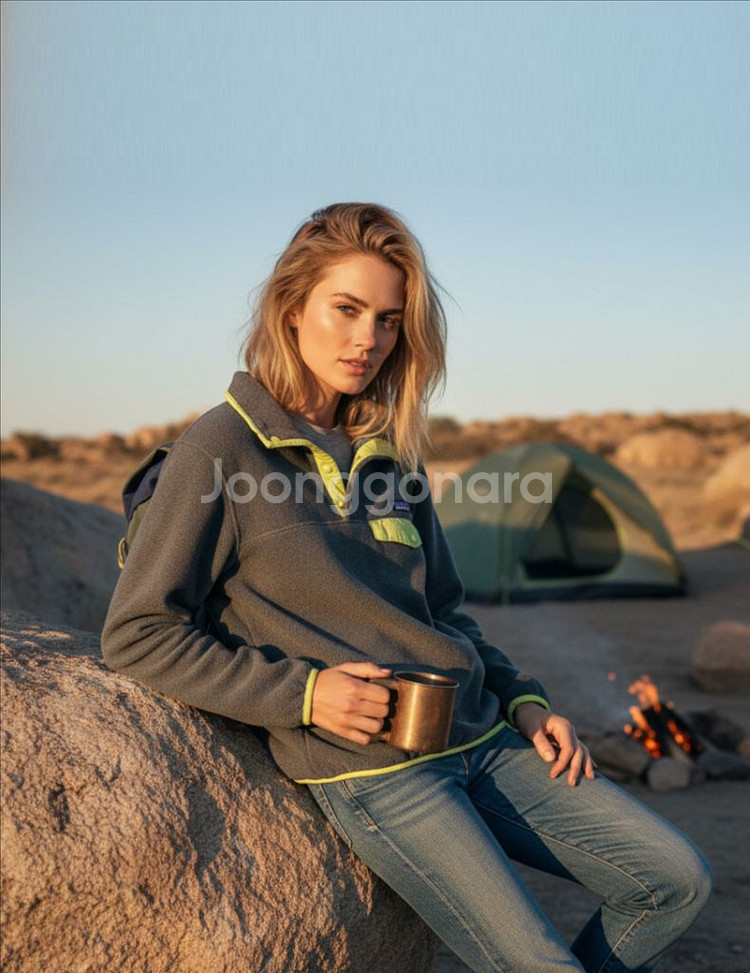 파타고니아 초레어 빈티지 신칠라 아노락 자켓 그레이/옐로우 우먼스 S--8