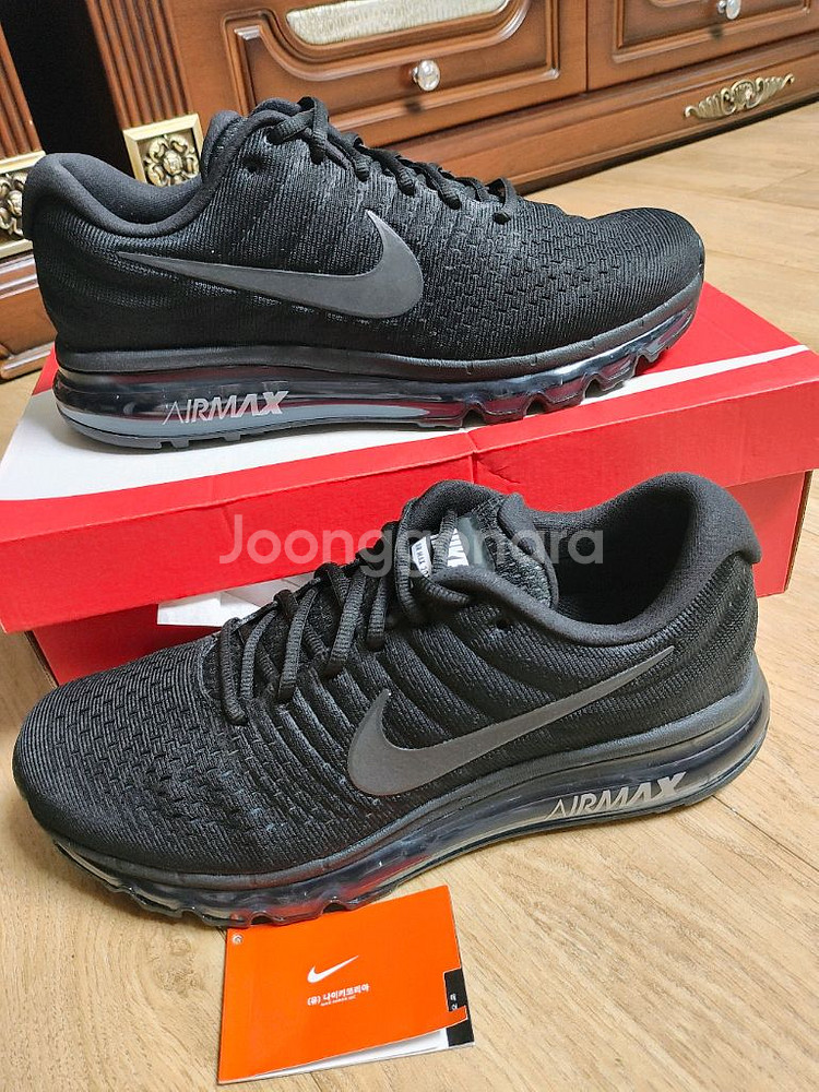 나이키 에어맥스 2017 블랙 280(새제품)--7
