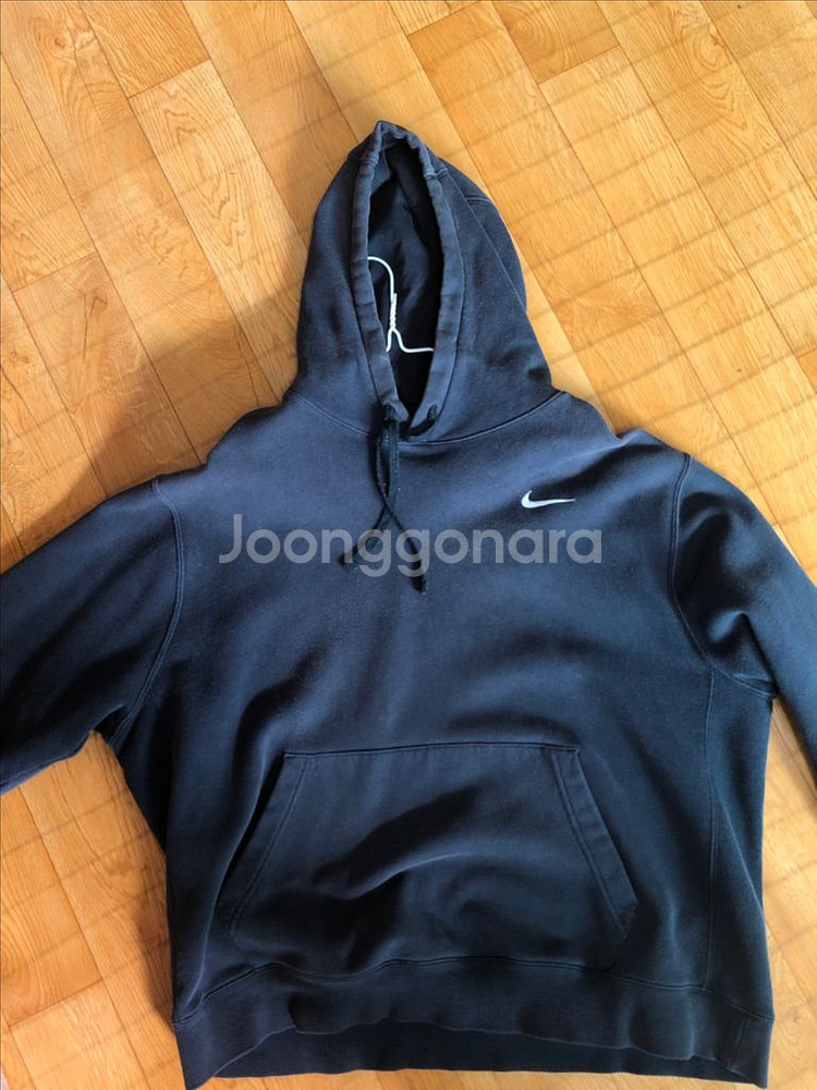 나이키 스우시 후드티 블랙--3