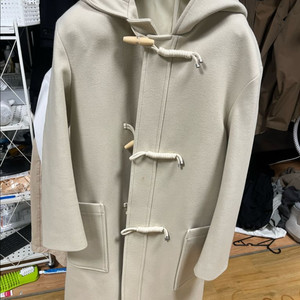 쿠어 MTR 오버핏 더플 코트 크림 L