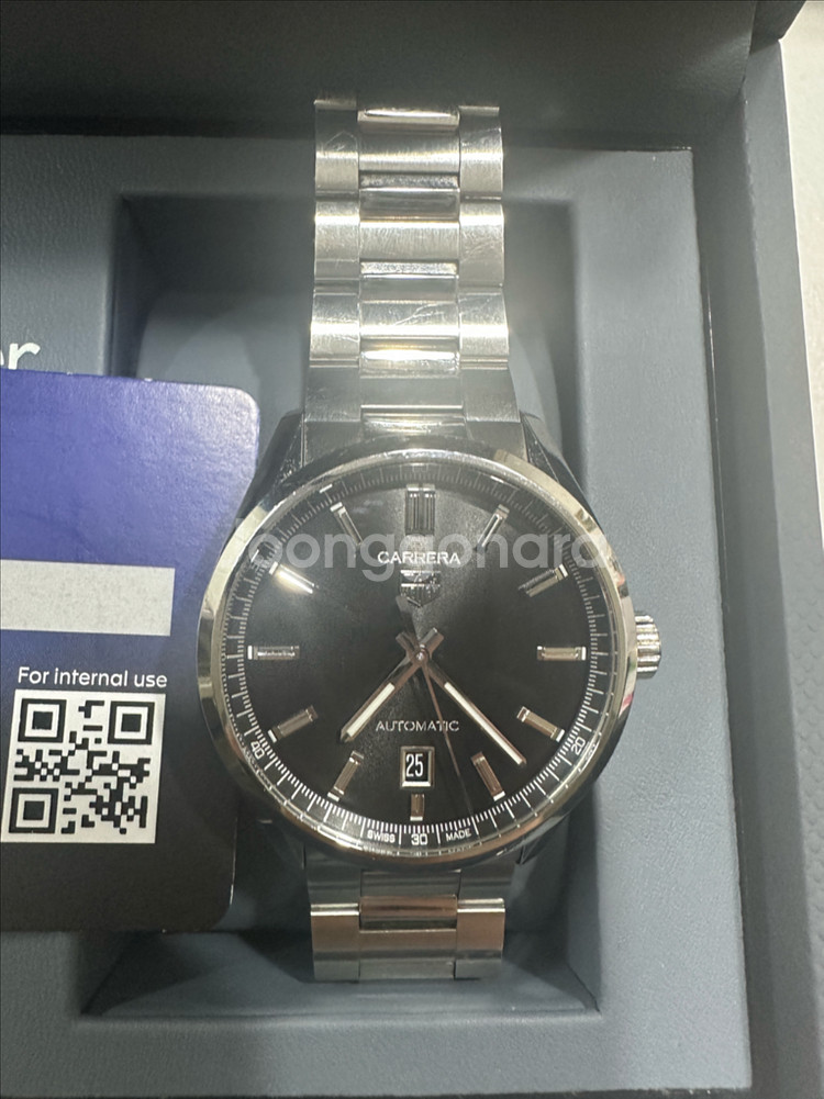 태그호이어 까레라 데이트 39mm 오토매틱 스틸 블랙--0