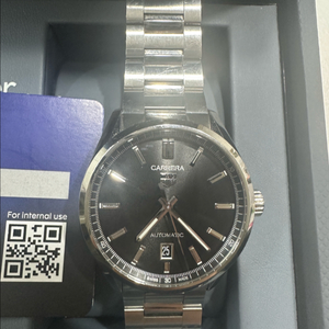 태그호이어 까레라 데이트 39mm 오토매틱 스틸 블랙