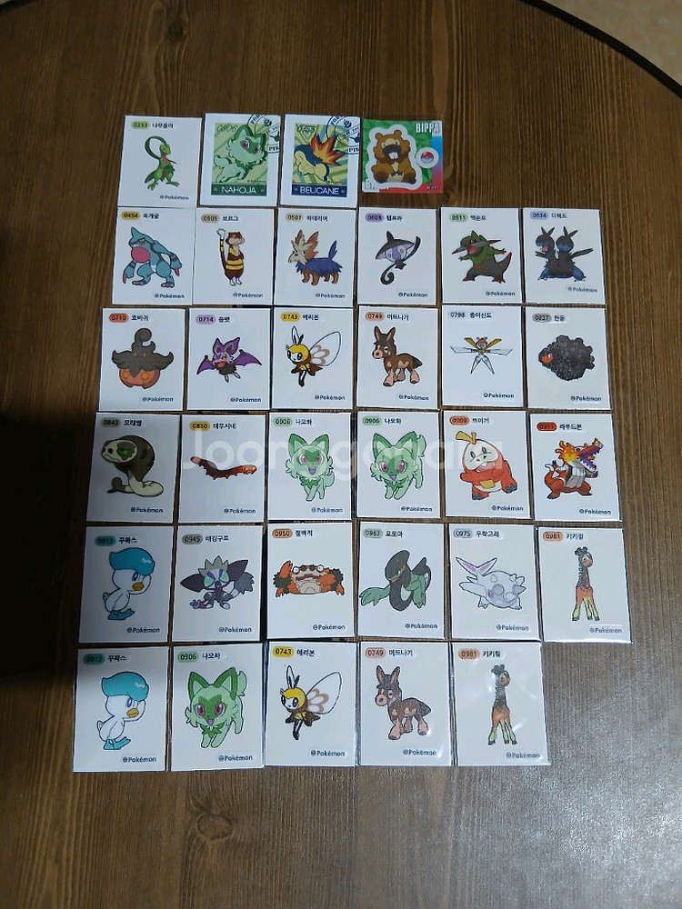 무료배송 포켓몬띠부씰 1개 선택 포켓몬 띠부띠부씰--0