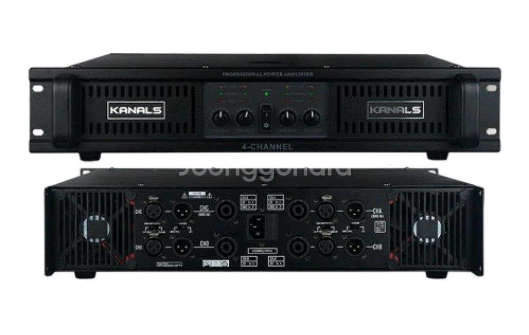 BK4-4800 고출력파워엠프 4800와트 4체널 전문가용 엠프 박스미개봉 새제품--1