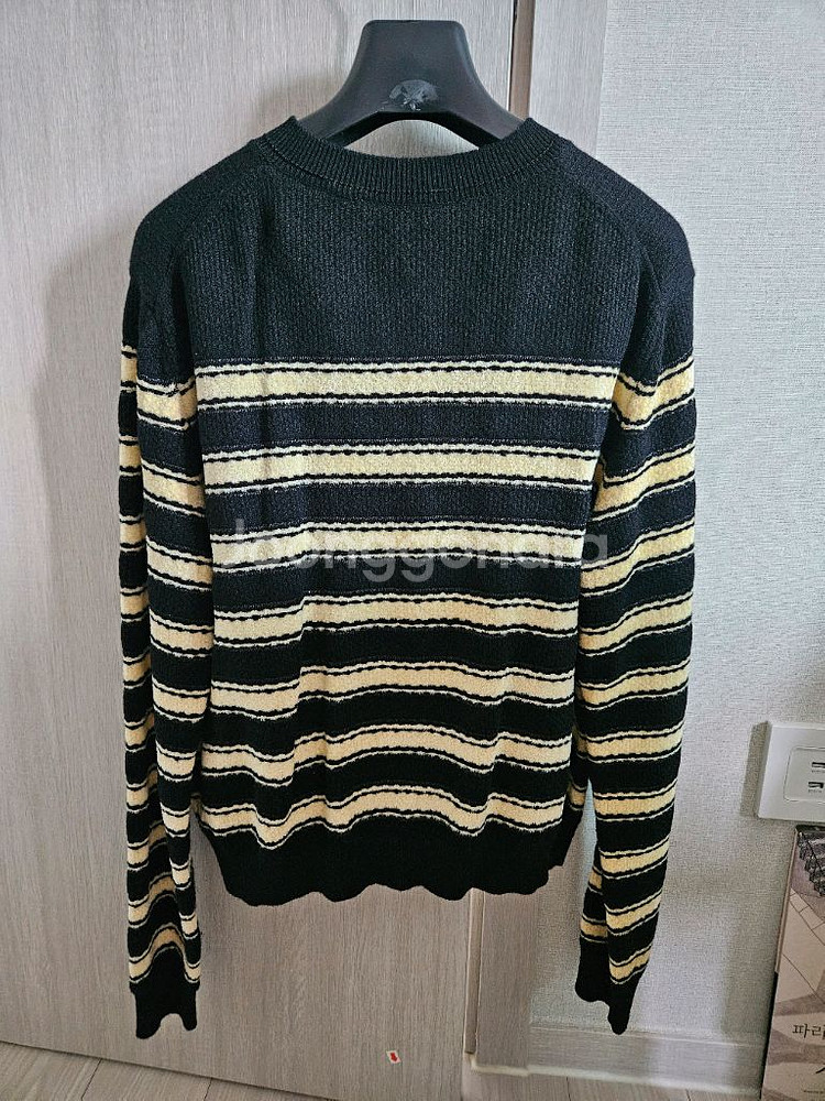 스트라이프 니트 가디건--5