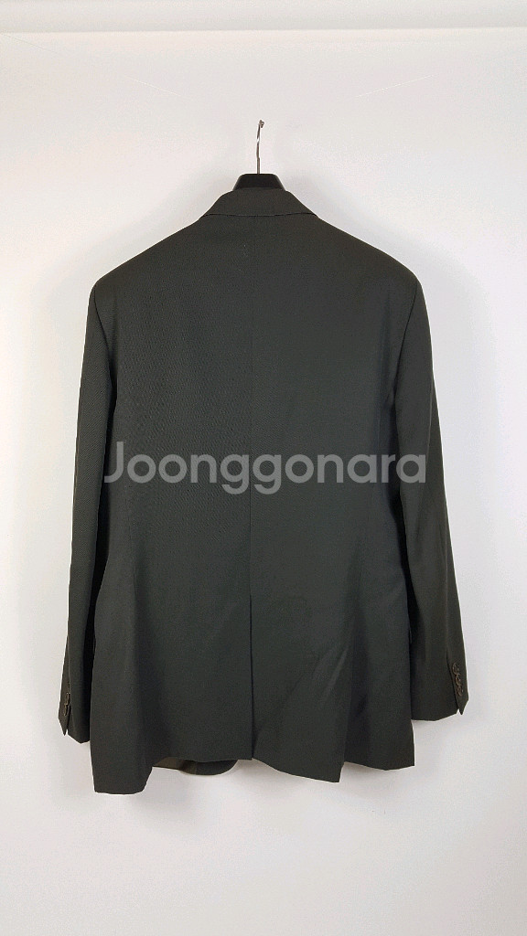 엑스테 진브라운색 게버딘 울 남성 정장--1