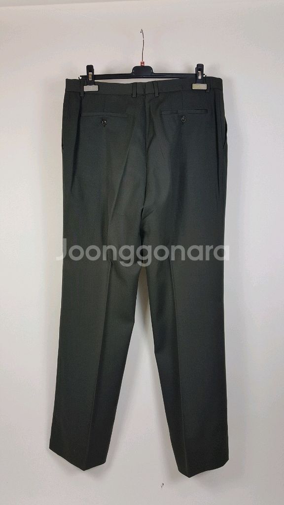 엑스테 진브라운색 게버딘 울 남성 정장--3