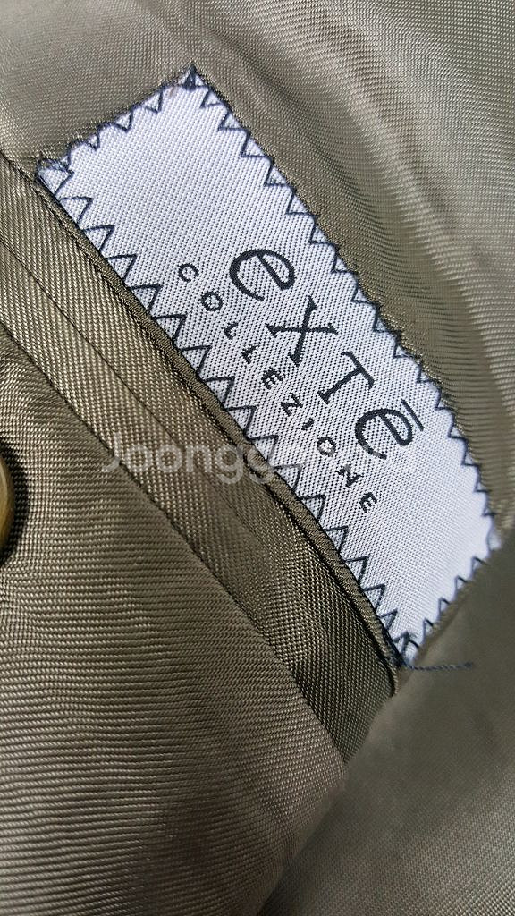 엑스테 진브라운색 게버딘 울 남성 정장--6