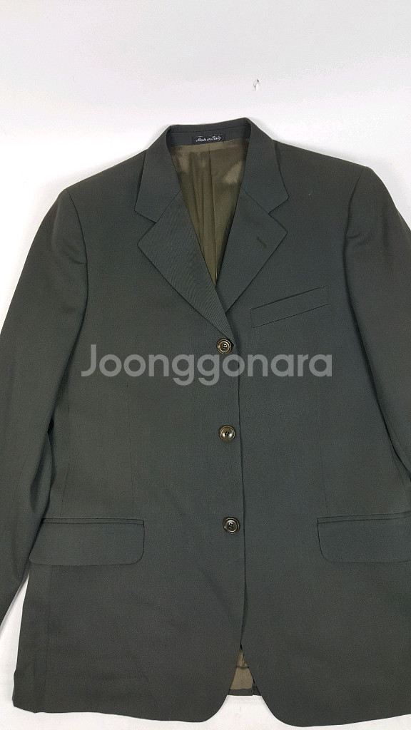 엑스테 진브라운색 게버딘 울 남성 정장--8