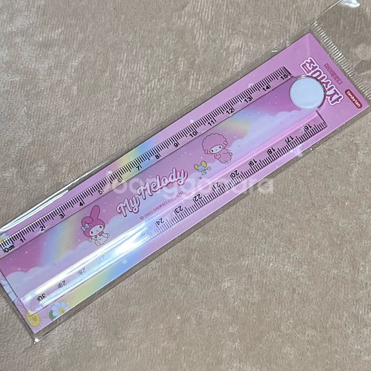 산리오 마이멜로디 쿠로미 레인보우 접이식 자--0