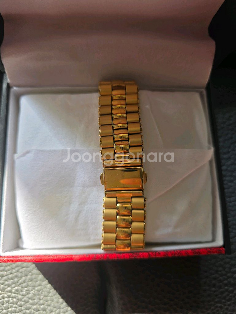 남성용 골드 메탈 시계--1