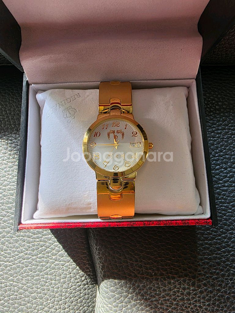 남성용 골드 메탈 시계--0