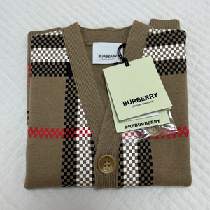 버버리 키즈 체크 패턴 가디건