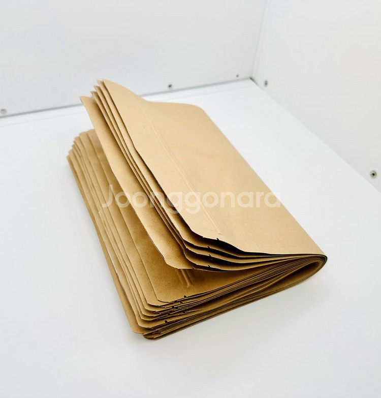 이지포장 크라프트 스탠드 밸브부착형 지퍼백25x33cm--2