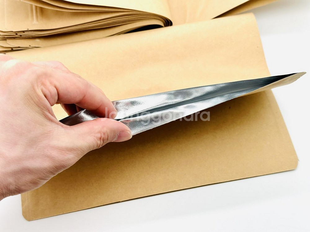 이지포장 크라프트 스탠드 밸브부착형 지퍼백25x33cm--5