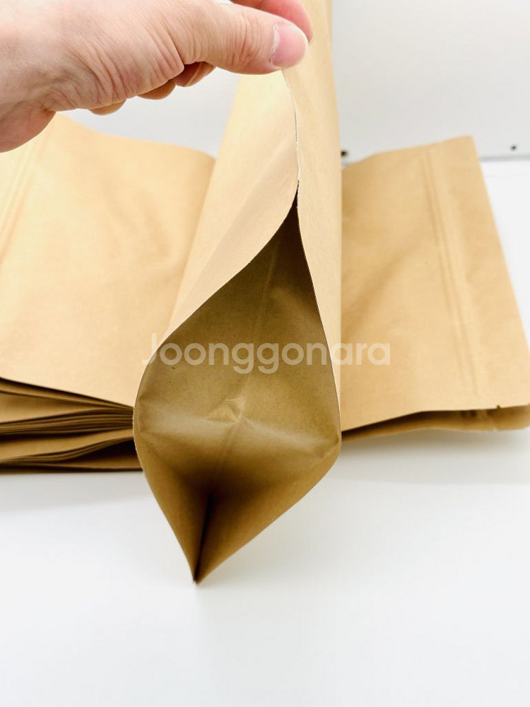 이지포장 크라프트 스탠드 밸브부착형 지퍼백25x33cm--8