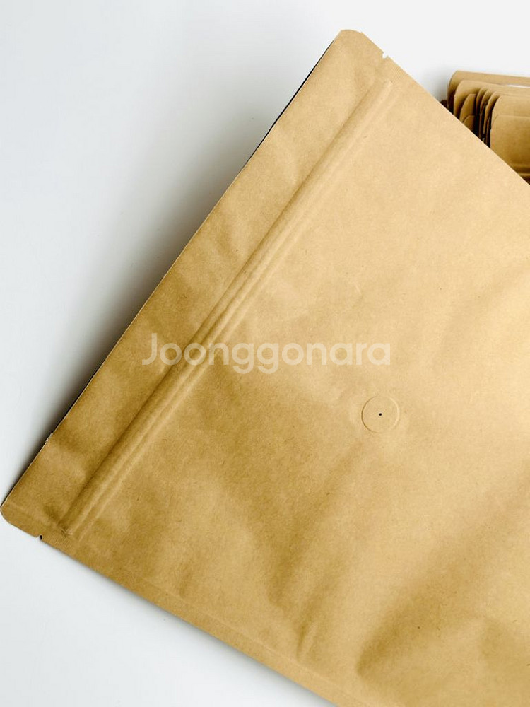 이지포장 크라프트 스탠드 밸브부착형 지퍼백25x33cm--9