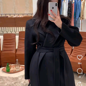 브론 롱코트 캐시미어 50% 국내 핸드메이드