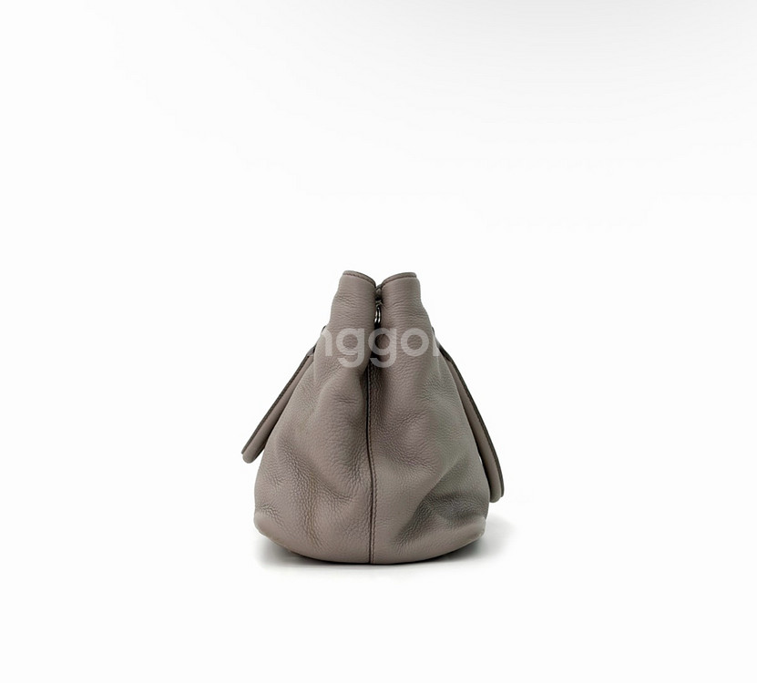 [OS] 프라다 비텔로 다이노 레더 탑 핸들 토트백 숄더백 그레이 은장--3