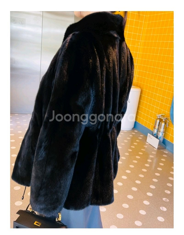 블랙그라마 풀스킨 여성 밍크자켓 통밍크코트--3