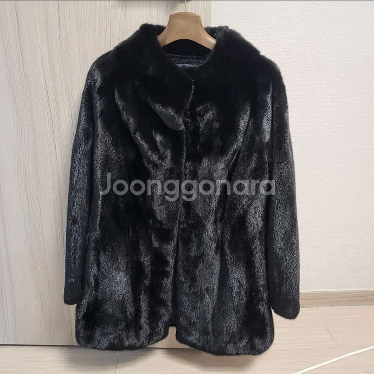 블랙그라마 풀스킨 여성 밍크자켓 통밍크코트--4