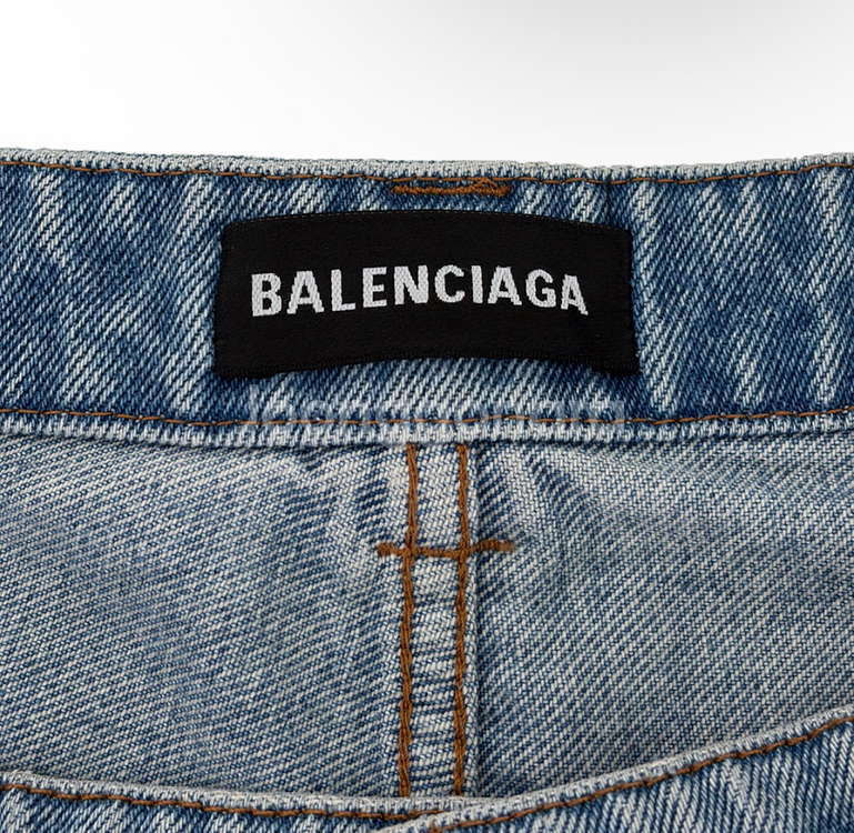 [31] 발렌시아가 남성 스케이터 데님 버뮤다 하프 반바지 쇼츠 연청--5