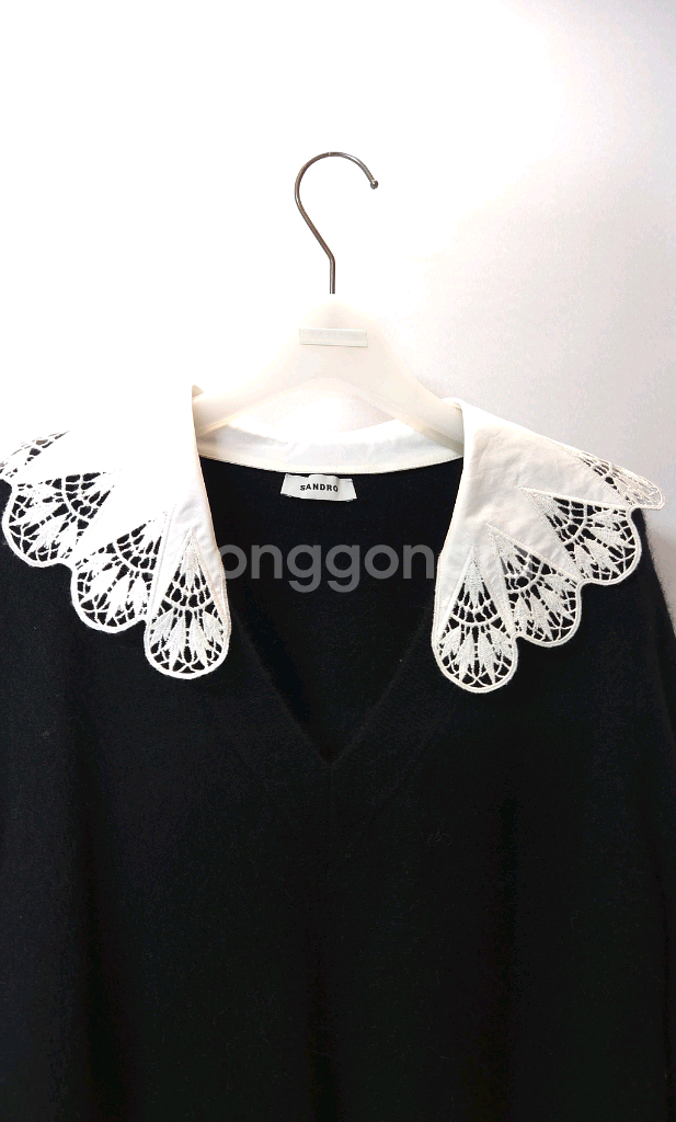 산드로 포플린 칼라 알파카 니트 탑 44 ~ 66--4