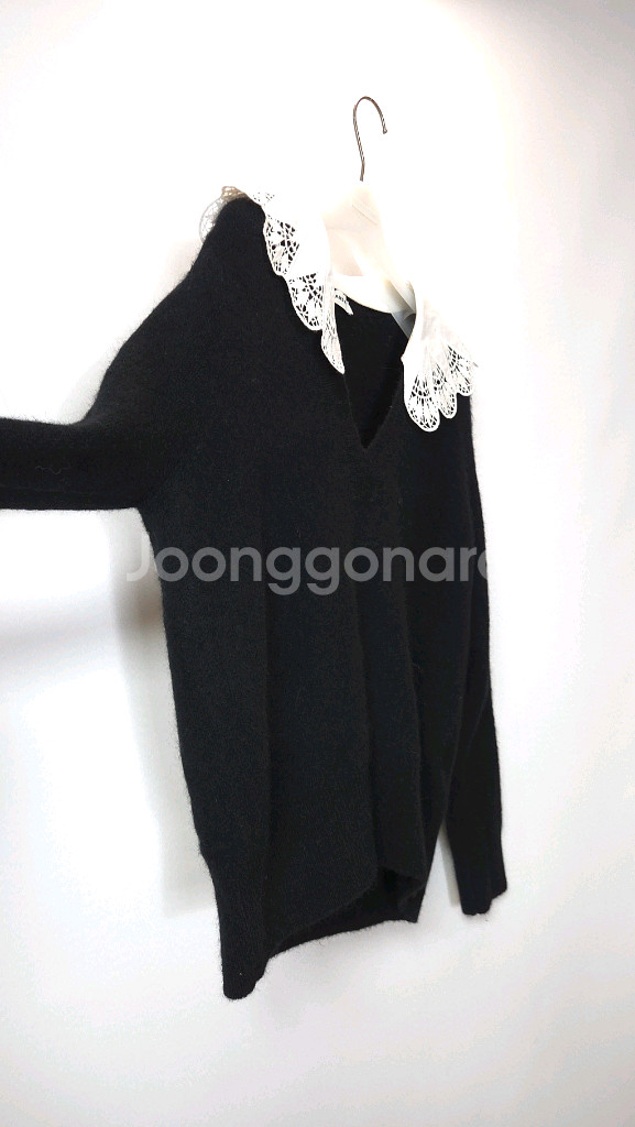 산드로 포플린 칼라 알파카 니트 탑 44 ~ 66--5