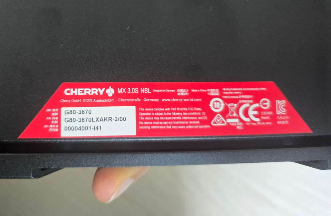 체리키보드 G80-3870 MX 3.0S NBL (적축)--1