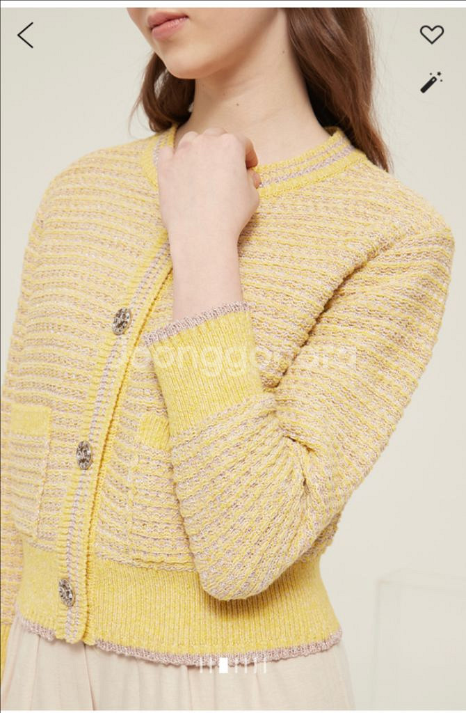 한섬 팸셀 마인 글리터 가디건--2