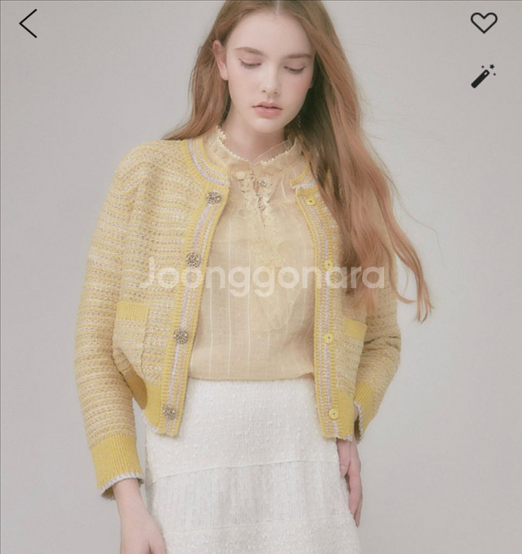 한섬 팸셀 마인 글리터 가디건--0