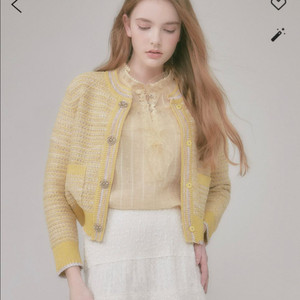 한섬 팸셀 마인 글리터 가디건