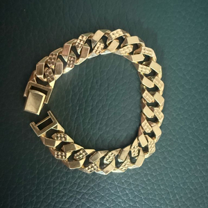 18k 팔각 체인 금팔찌