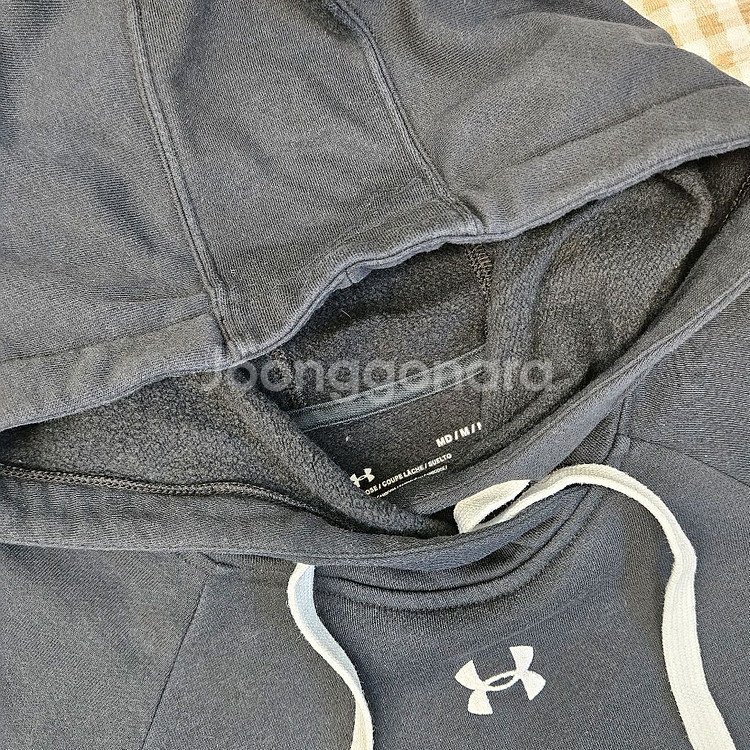 언더아머 오버핏 기모 후드티 남자100--1