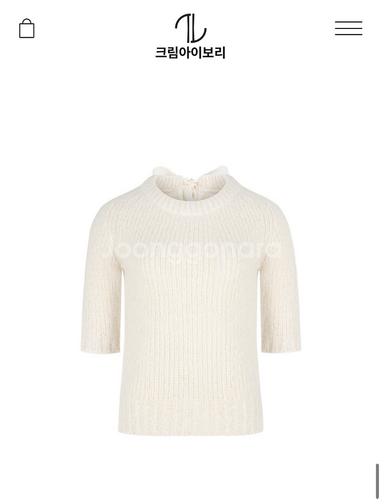 더로랑 알파카 실크 리본 니트--0