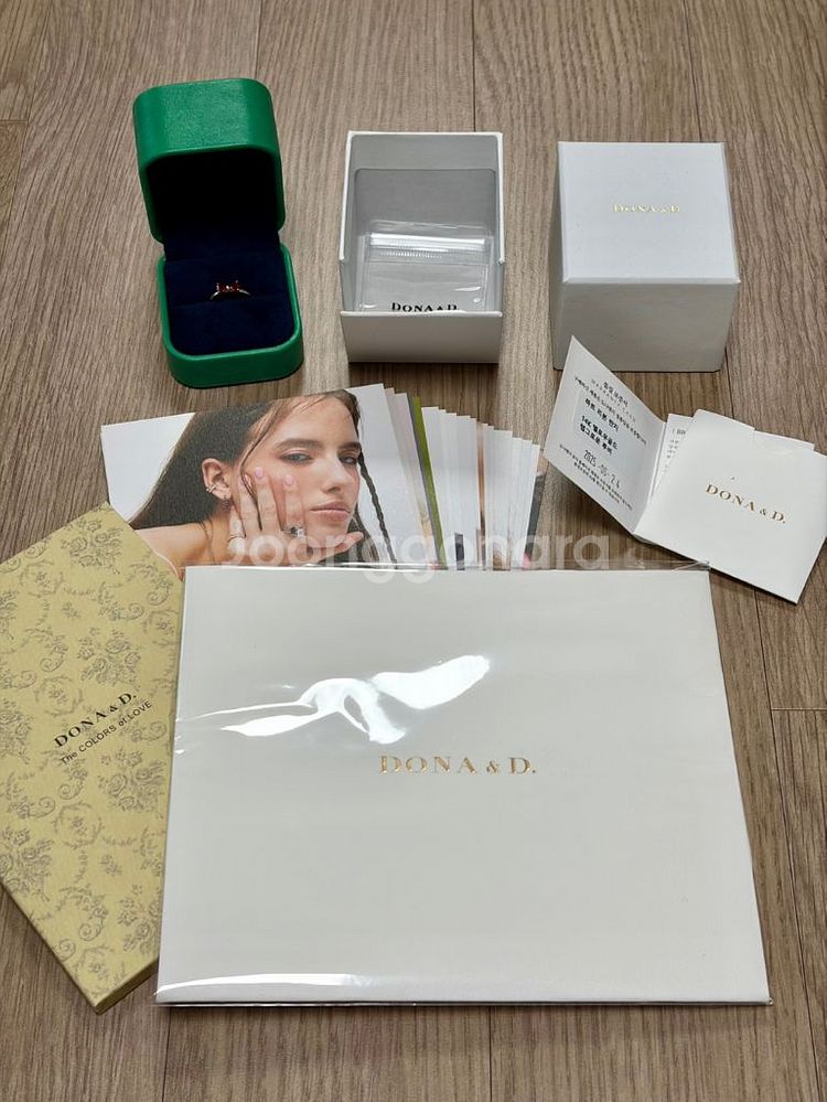 도나앤디 루비 하트 리본 반지--0