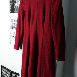 W(S) 브랜드빈티지 드레스 원피스 잇미샤 버건디 울