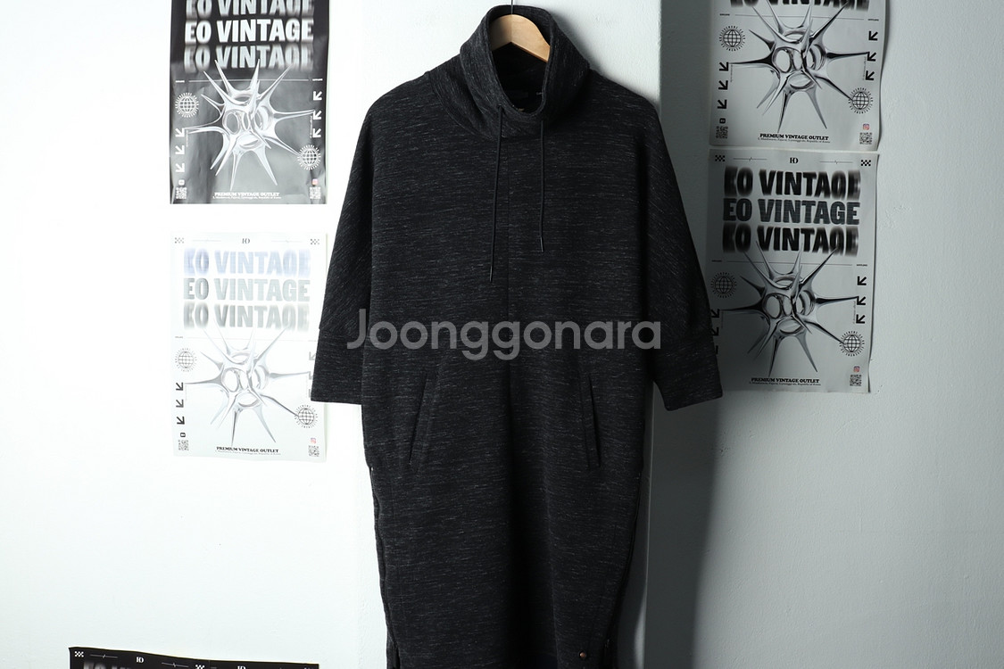 W(S) 캘빈클라인 드레스 원피스 반폴라 차콜--1