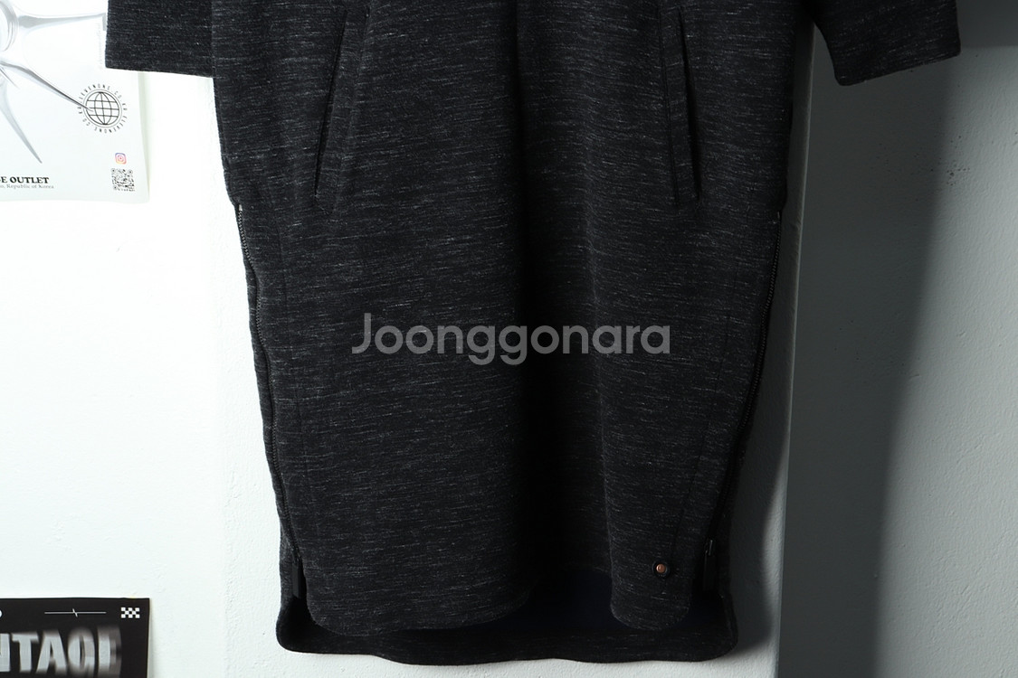 W(S) 캘빈클라인 드레스 원피스 반폴라 차콜--3