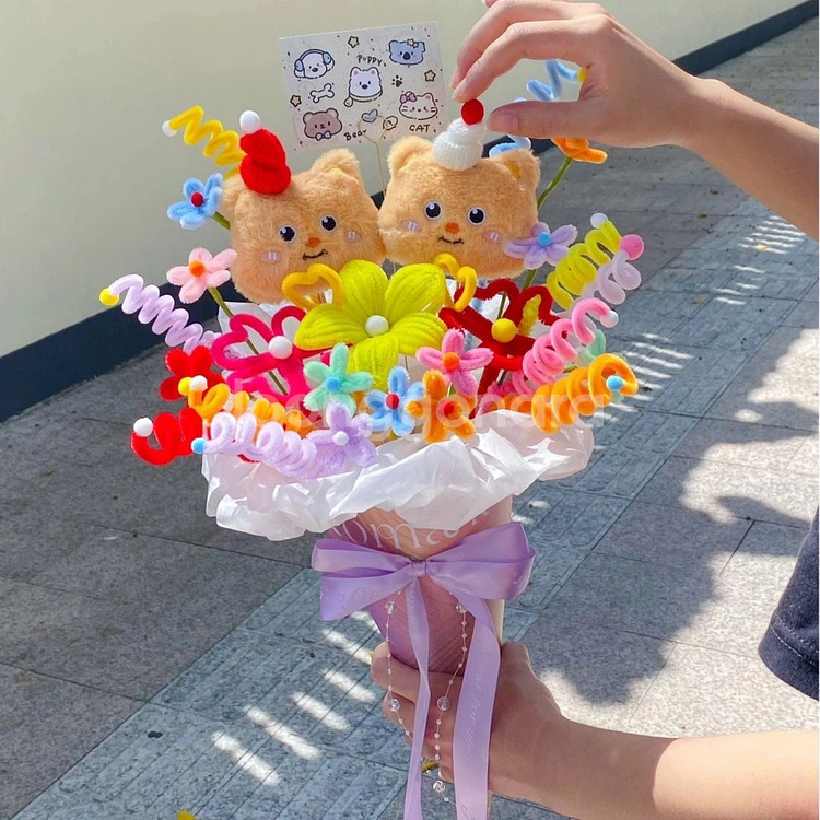 캐릭터 꽃다발 인형 선물세트--0