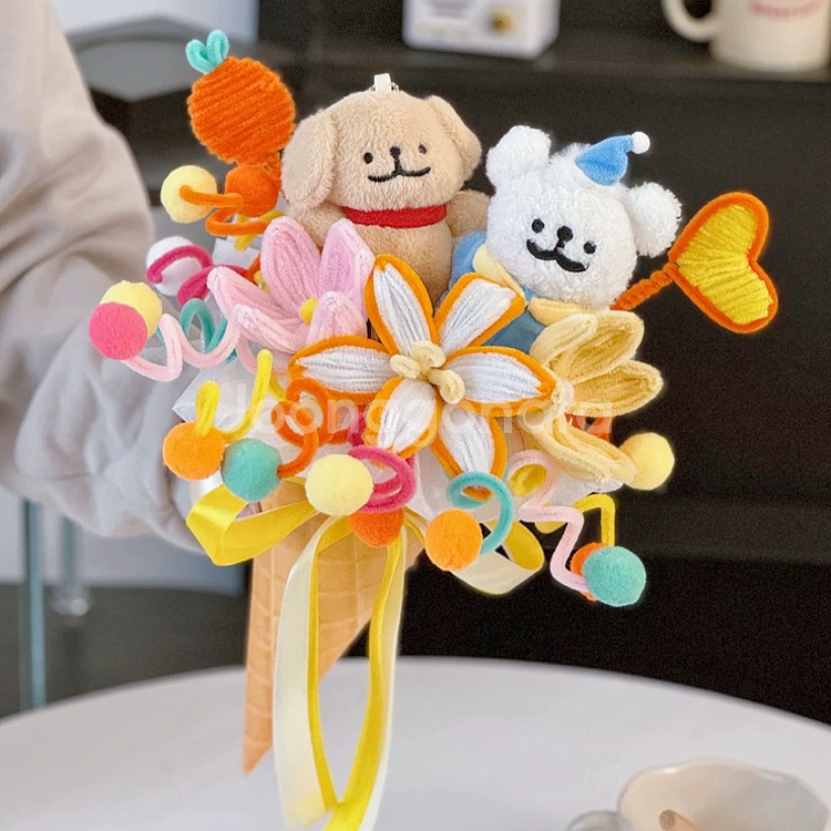 캐릭터 꽃다발 인형 선물세트--1